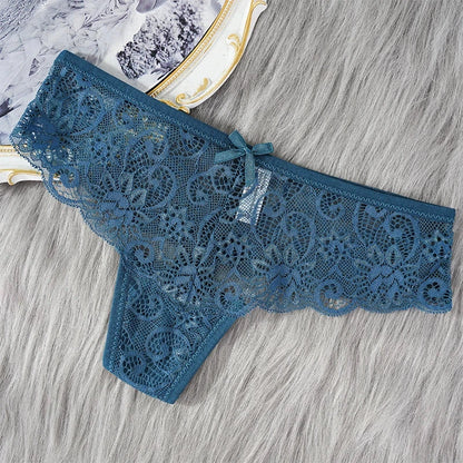 Lace Thong Women Low Waist Panties Transparent Underwear Hollow Out Female Lingerie Elasticity Comfortable Underpants The Clothing Company Sydney