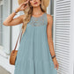 Hollow Lace Patchwork Halter Neck Women A Line Dress Summer Casual Solid Color Loose Beach Holiday Sundress The Clothing Company Sydney