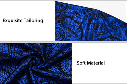Pink Blue Red Paisley Print Men's Long Sleeve Social Men Clothing Tops Slim Fit Dress Shirts