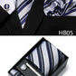 5 piece 7.5 cm Width Tie Sets Black Men's Tie Hankerchiefs Cufflinks clip Box wedding gift handmade Necktie Set The Clothing Company Sydney