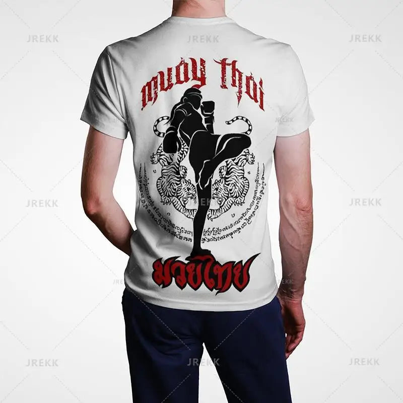 Muay Thai Gym Graphic T Shirt For Men Women Kids 3D Thai Boxing Sports Printed Tee Shirts Streetwear Short Sleeves Quick Dry Top - The Clothing Company Sydney