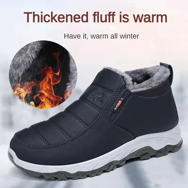Men's Autumn Winter Casual Cotton Warm Wear Resistant Chunky Sole Shoes