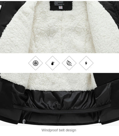 2 Piece Winter Children's skiing suit windproof Jacket and Pants waterproof thick coat for warm Snow Ski Set