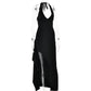 Deep V Neck Thigh High Split Maxi Halter Sleeveless Backless Bodycon Club Party Long Dress The Clothing Company Sydney