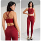 2 Piece Yoga Gym Running Leggings Crop Top Matching Outfit Set