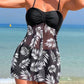 2 Piece Short Dress Tankini With Shorts Swimsuit Women's Swimwear Padded Printed Bathing Swim Suit Swimming Beachwear The Clothing Company Sydney