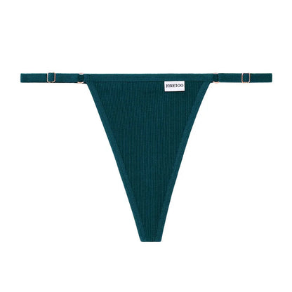 5 Pack Adjustable Women's Panties Cotton Panties Solid Low Waist Seamless Thongs Underpants Women Lingerie Set The Clothing Company Sydney