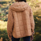 Autumn Winter Padded Jacket For Women Fashion Pockets Long Sleeves Hooded Pullovers Casual Coat