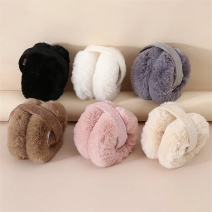 Winter Solid Soft Plush Ear Keep Warmer Earmuffs Fashion Outdoor Sports Earflap Protection Ear-Muffs Ear Cover
