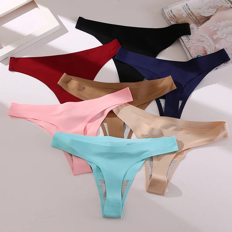 Women's Thongs Panties Traceless Soft Ice Silk Breathable G-String Lingerie Underwear The Clothing Company Sydney