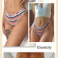 4 Piece Set Women's Cotton Colourful Stripe Panties Underwear G-Strings Rainbow Thongs Female Soft Breathable Intimates Lingerie The Clothing Company Sydney