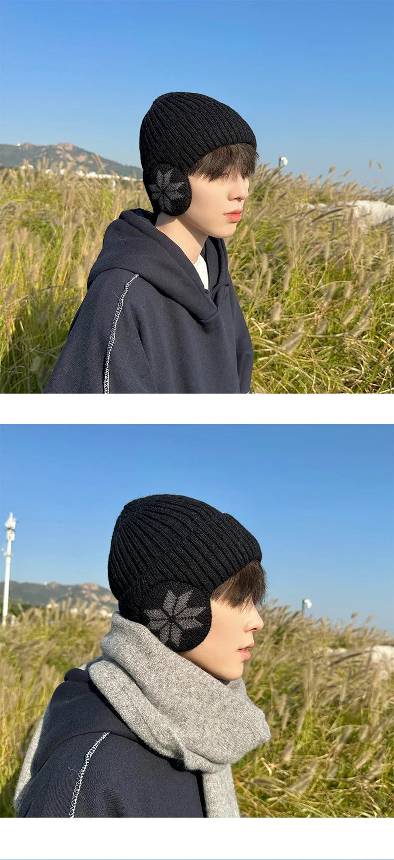 Men Women Winter Warm Plush Knitted Snow Fashion Hat Unisex Outdoor Ear Protection Caps Beanies Skulls