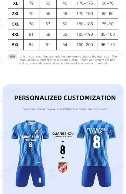 Adult Kids Customised Football Jerseys Soccer Uniform Mem Women Team Training Quick-Drying Sportswear  Futsal Tracksuit Outfit - The Clothing Company Sydney