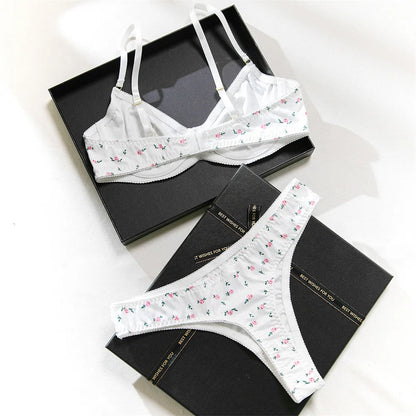 Knitted Lingerie 2 Piece Set Fashion Flower Printing Push Up Bras And Panties Suits Outfits The Clothing Company Sydney