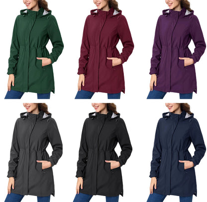 Long Fleece Lined Jackets Womens Warm Winter Softshell Jackets Windproof Hooded Rain Coat Outdoor Windbreaker Parka The Clothing Company Sydney