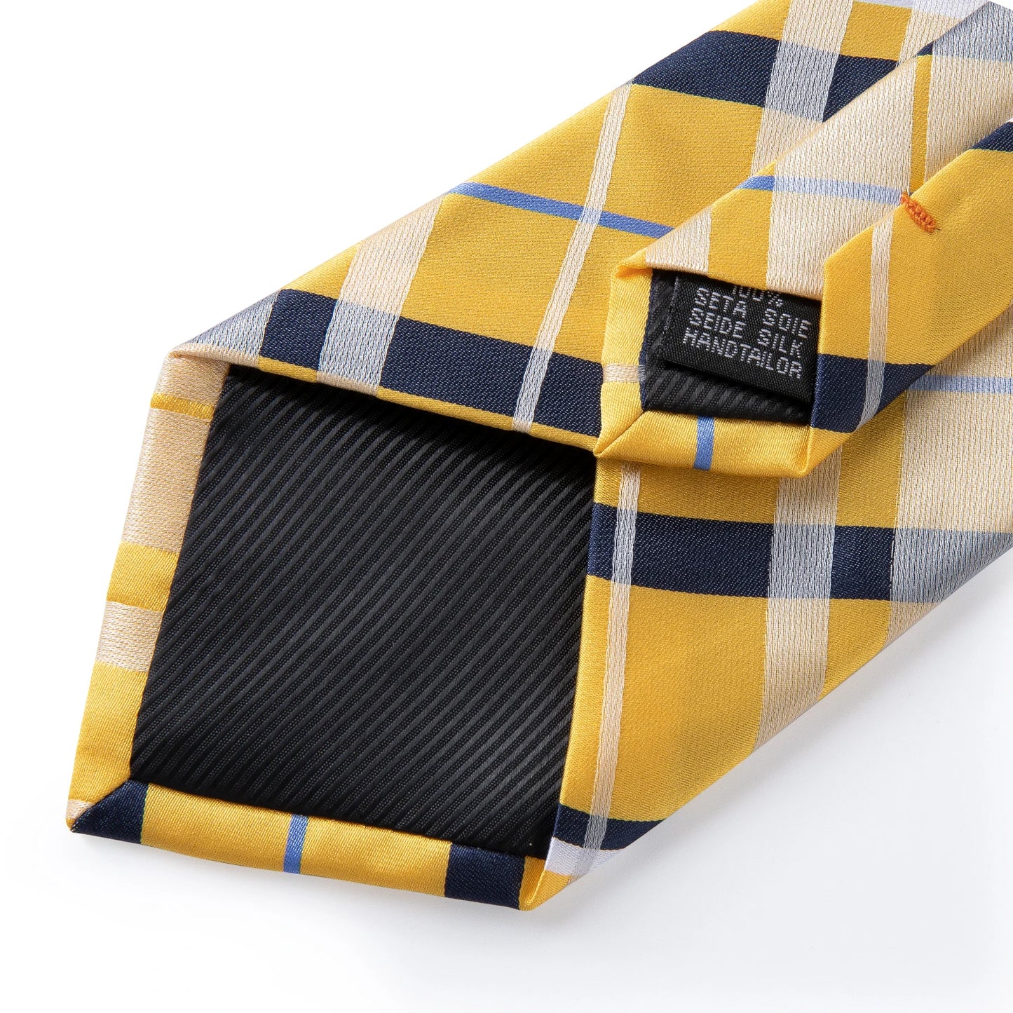 Yellow Striped Plaid Silk Ties For Men Handkerchief Cufflinks Brooch Pin Wedding Accessories Gift Set The Clothing Company Sydney