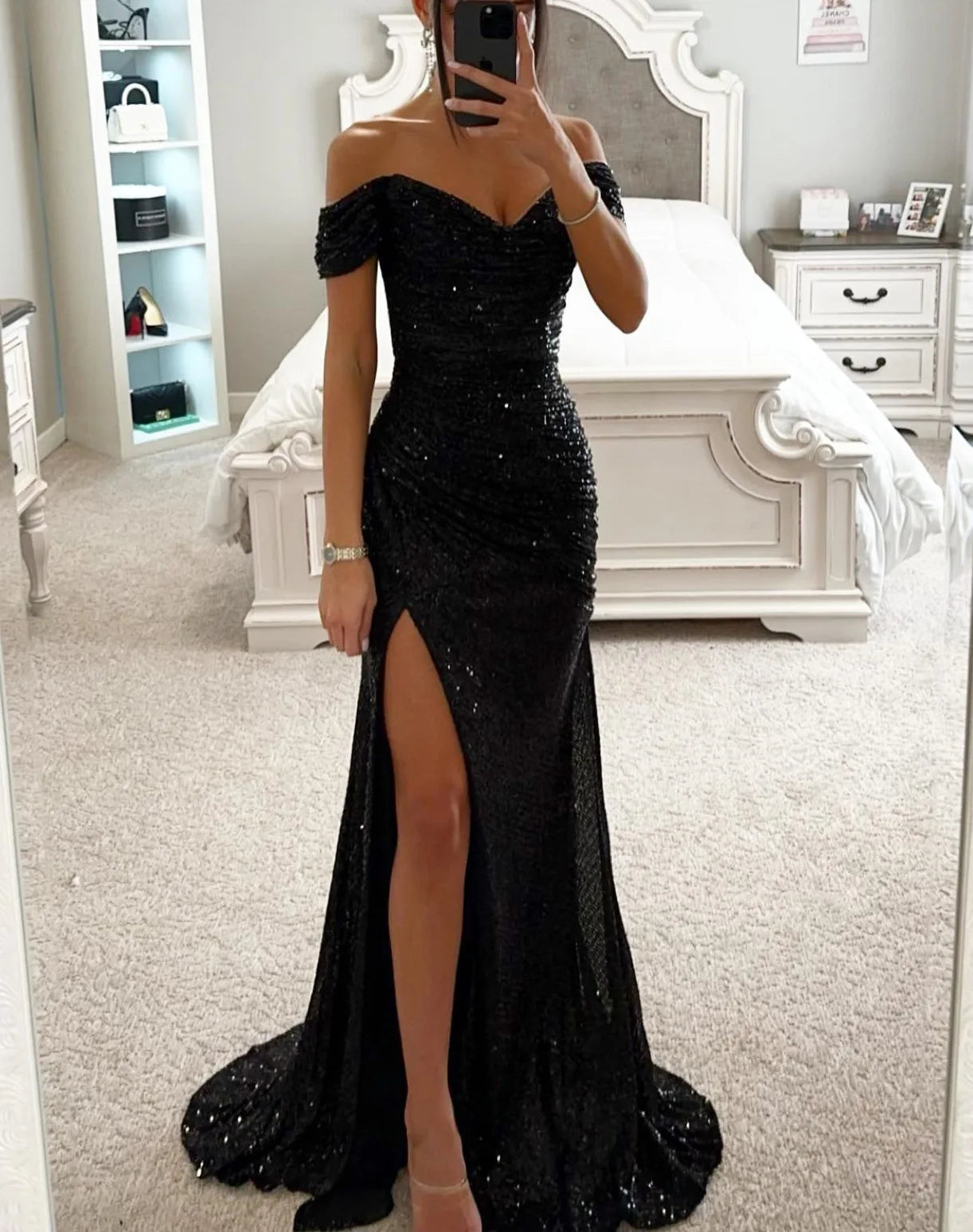 Women's Evening Dress Sequined Trumpet Long Dresses Female Elegant Fashion Bling Club Party Dress The Clothing Company Sydney