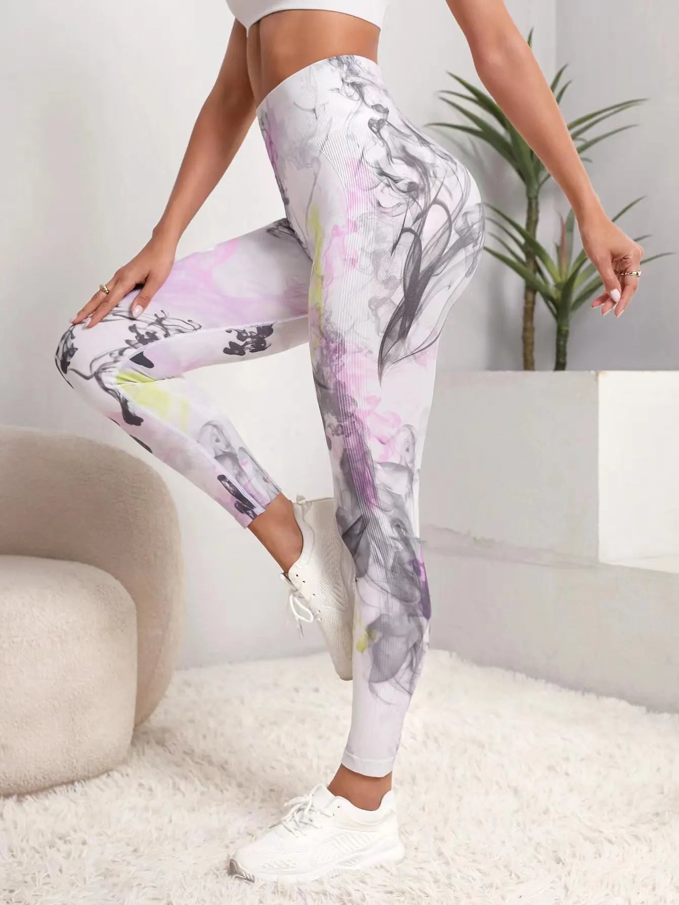 Women's 3D Print Tie Dye Sports Seamless High Waist Fitness Push Up Leggings Gym Clothing Workout Tights Pants The Clothing Company Sydney