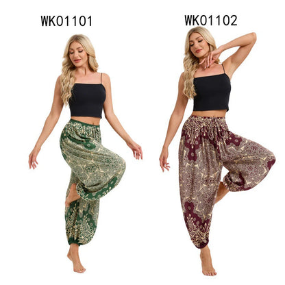 Boho Yoga Pants Women Hippie Harem Printed Dye High Waist Beach Wear The Clothing Company Sydney