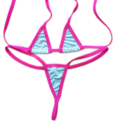 2 Piece Halter Neck Bikini Lingerie Set Mini Bikini Open Micro Bra Top Briefs Panties Swimwear Swimsuit The Clothing Company Sydney