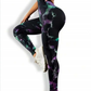 Women's 3D Print Tie Dye Sports Seamless High Waist Fitness Push Up Leggings Gym Clothing Workout Tights Pants