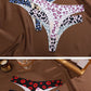 7 Pack Ice Silk G-String Thong Women One Piece Seamless Panties Low Waist Print Underwear Lingerie