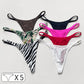 5 Pack Ice Slik Low Waist G String Leopard Flower Panties Briefs Thong T-back Underwear Lingerie The Clothing Company Sydney