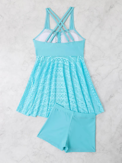 2 Piece Tankini & Beach Skirt Swimsuit Swimwear Bathers Bathing Swimming Suit Summer Beachwear