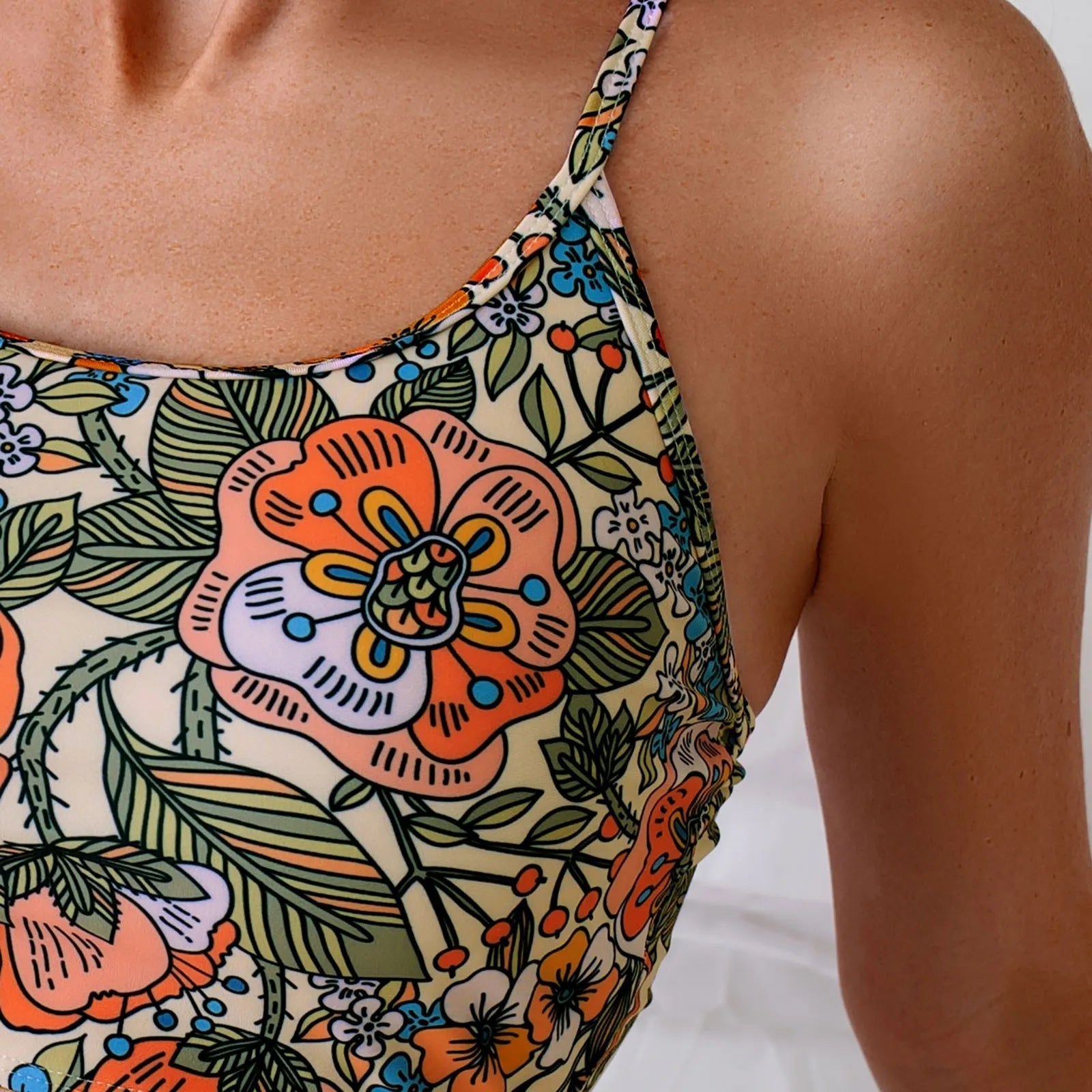 2 Piece High Waist Bikini Bathing Suit Ruched Bikini Swimsuits Print Athletic Swimwear Beachwear The Clothing Company Sydney