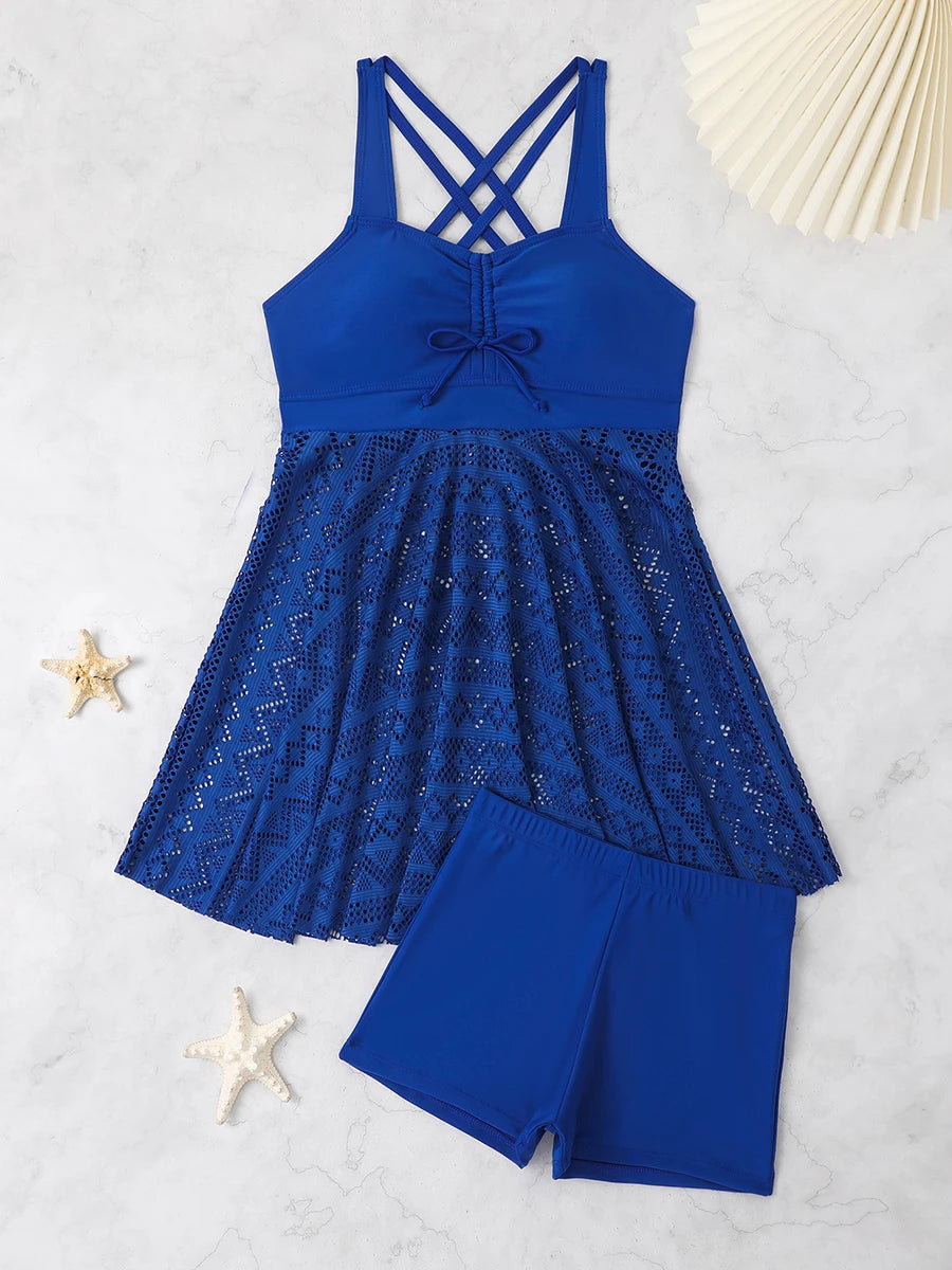 2 Piece Tankini & Beach Skirt Swimsuit Swimwear Bathers Bathing Swimming Suit Summer Beachwear