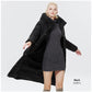 Women's Outwear Parka Super Long Warm And Windproof Zipper Cotton Coat Winter Jackets