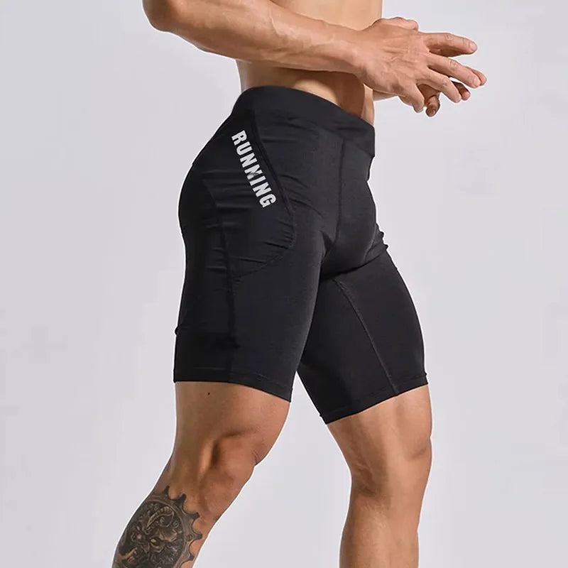 Men's Bodybuilding Shorts Gym Running Leggings Male Joggings Elastic Compressions Sweatpant Football Basketball Tights Shorts