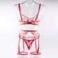 3 Piece Lingerie Sensual Lace Underwear Transparent Embroidery Garters Fancy Beautiful Bra Panties Intimate Set The Clothing Company Sydney