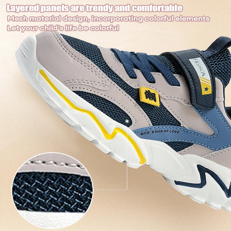 Kids Boy's Girls's Summer Mesh Breathable Sneakers Anti-Skid Outdoor Children Sport Running Shoes