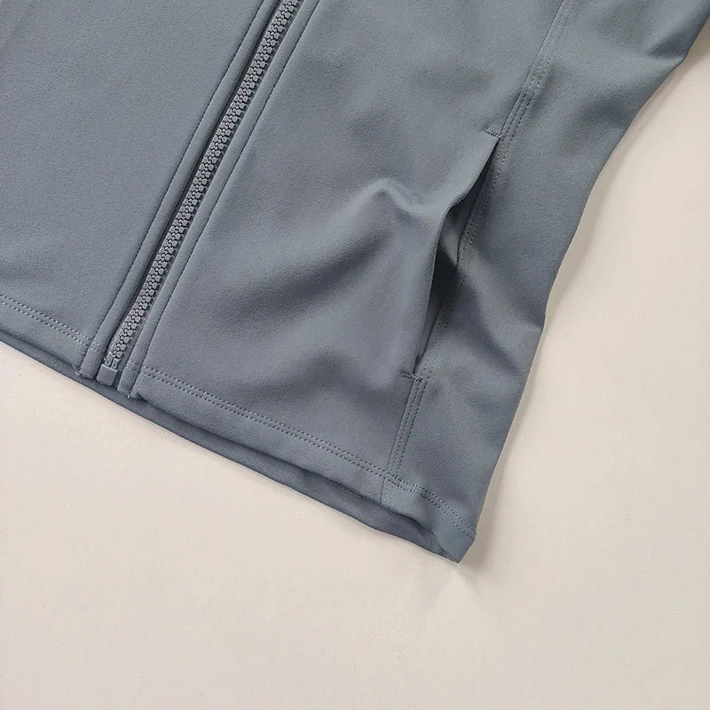 Women Sports Jacket Zip Fitness Yoga Shirt Workout Running Coats Warm Gym Long Sleeve Top Cardigan Slim Tight Jacket Activewear The Clothing Company Sydney