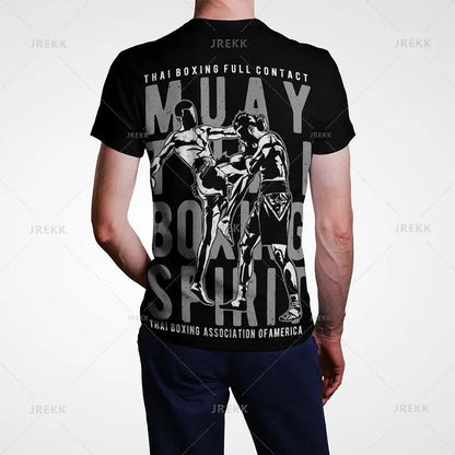 Muay Thai Gym Graphic T Shirt For Men Women Kids 3D Thai Boxing Sports Printed Tee Shirts Streetwear Short Sleeves Quick Dry Top - The Clothing Company Sydney