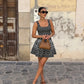 Plaid Print Knit Mini Backless A-line Slim Holiday Dress Elegant Party Dress The Clothing Company Sydney