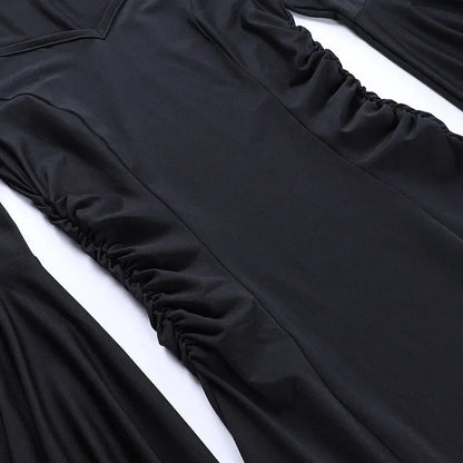 Women's Halloween Costume Batwing Sleeve Black Gothic Dress The Clothing Company Sydney