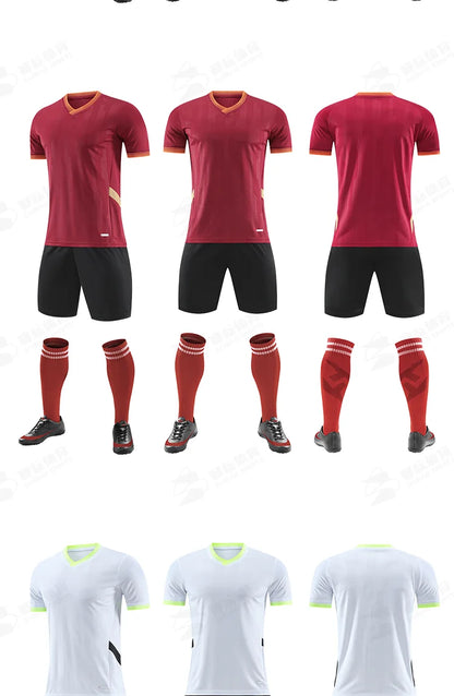 Adult Kids Customised Football Jerseys Soccer Uniform Mem Women Team Training Quick-Drying Sportswear  Futsal Tracksuit Outfit - The Clothing Company Sydney