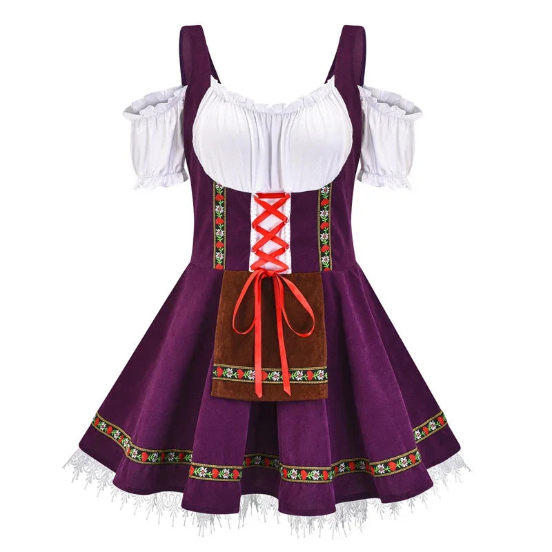 Oktoberfest Costume for Women German Bavarian Traditional Dirndl Dress Octoberfest Festival Costume