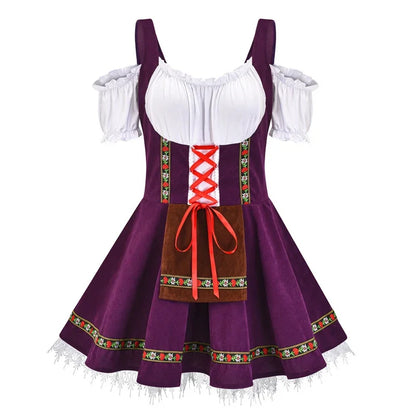 Oktoberfest Costume for Women German Bavarian Traditional Dirndl Dress Octoberfest Festival Costume