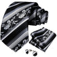 Designer Striped Silk Classic Ties For Men Wedding Accessories Gift For Men Neck Tie Set Pocket Square Cufflinks Set