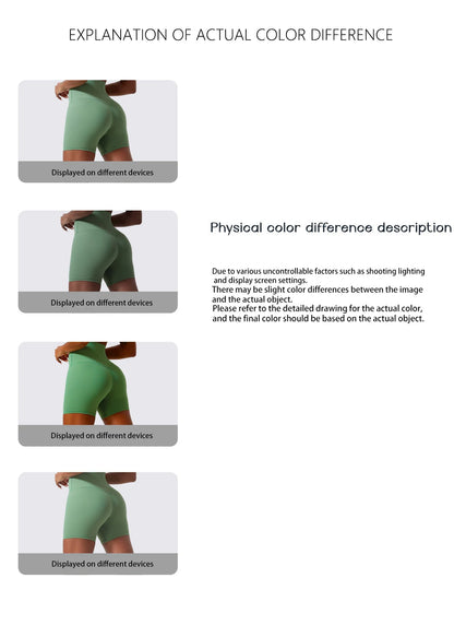 Yoga Clothing Push Up Gym Shorts Womens High Waist Sports Leggings Workout Cycling Shorts - The Clothing Company Sydney