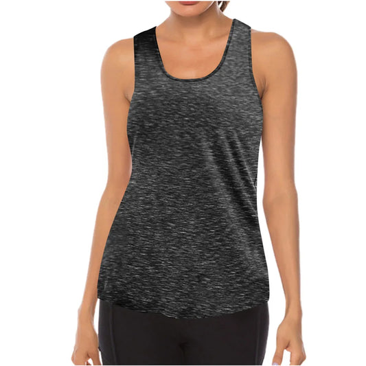 Women's Yoga Tops Loose Thin Sports Vest Breathable Sleeveless T-shirt Gym Fitness Running Shirts Tank Tops