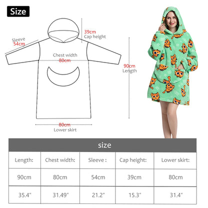 25 Style Cartoon Oversized Hoodie Sweatshirt Women Printed Wearable Blankets Fleece Warm Kids Sleepwear Lazy Giant Hooded Blanket The Clothing Company Sydney