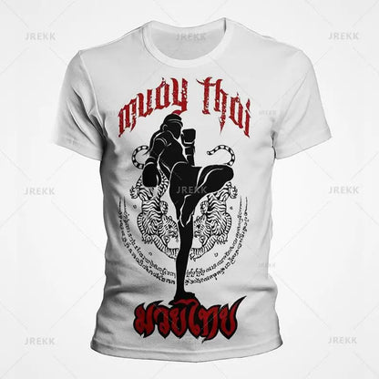 Muay Thai Gym Graphic T Shirt For Men Women Kids 3D Thai Boxing Sports Printed Tee Shirts Streetwear Short Sleeves Quick Dry Top - The Clothing Company Sydney