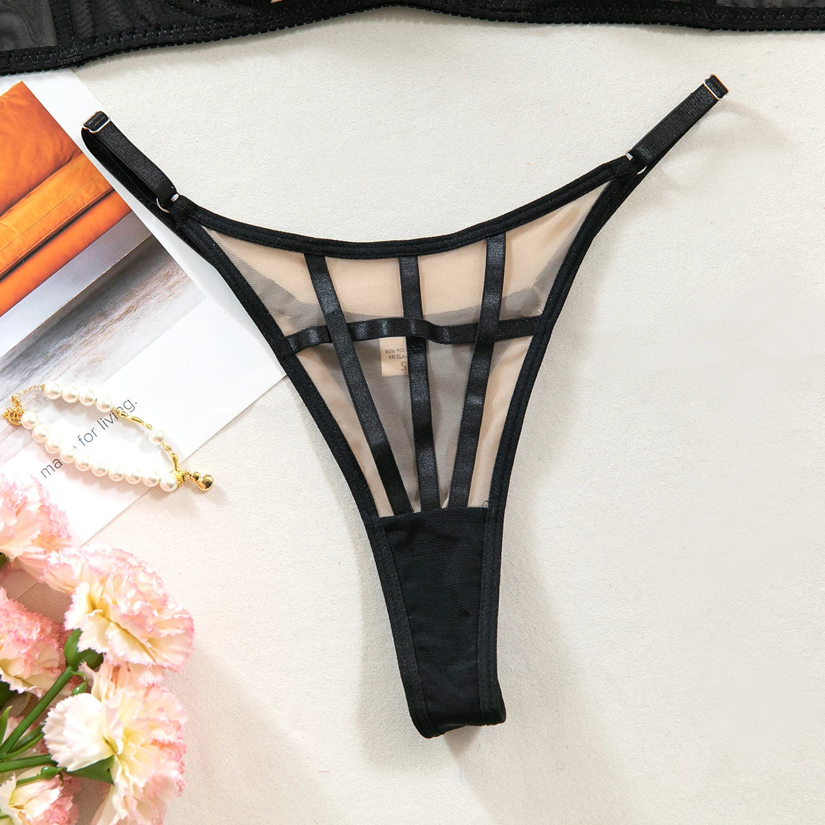 Irregular Plaid Lingerie 2 Piece Sets Mesh Patchwork See Through Bras And Thongs Suits Intimate Outfit The Clothing Company Sydney