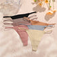 3 Pack Women Seamless Thongs Low Waist Bikini Panties Female Underpants T-back Underwear