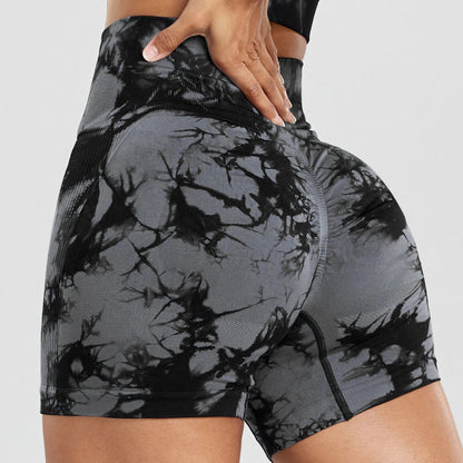 Tie Dye Gym Summer Shorts Woman Casual High Waist Outdoors Sport Seamless Shorts Push Up Fitness Bike Shorts The Clothing Company Sydney