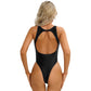 One Piece Womens Bodysuit High Cut Tight Monokini Summer Swimsuit Party Romper Swimwear